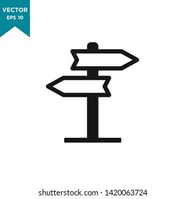 signpost icon in trendy flat style 