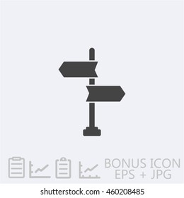 signpost icon. vector 10 EPS