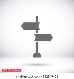 signpost icon. vector 10 EPS
