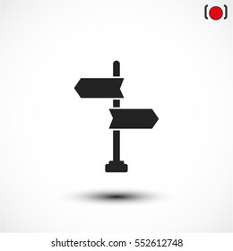 signpost icon. vector 10 EPS