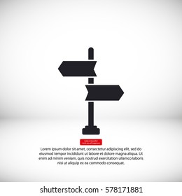 signpost icon. vector 10 EPS