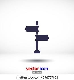 signpost icon. vector 10 EPS