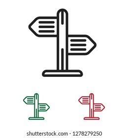 Signpost icon vector