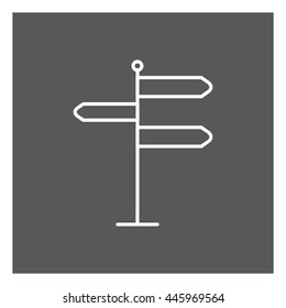 Signpost icon, vector
