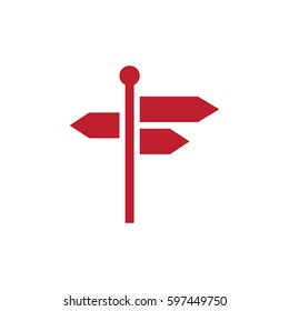 Signpost icon vector