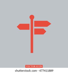 signpost icon, vector best flat icon, EPS