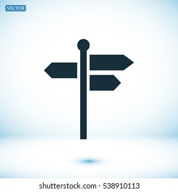 signpost icon, vector best flat icon, EPS