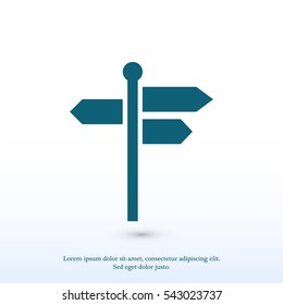 signpost icon, vector best flat icon, EPS