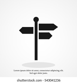 signpost icon, vector best flat icon, EPS
