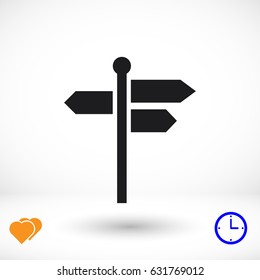 signpost icon, vector best flat icon, EPS