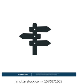 signpost icon vector design element logo template