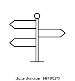 Signpost Icon Vector Design Template. vector illustration on white background