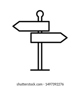 Signpost Icon Vector Design Template. vector illustration on white background