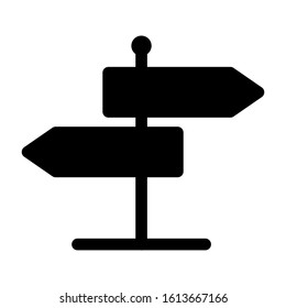 Signpost Icon Vector Design Template. vector illustration. Navigation icon