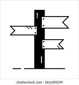 Signpost Icon Vector Design Template. vector illustration on white background