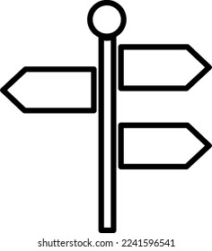 Signpost Icon Vector Design Template vector illustration on white background