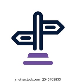 ícone signpost. vetor ícone de tom duplo para o seu site, celular, apresentação e design de logotipo.