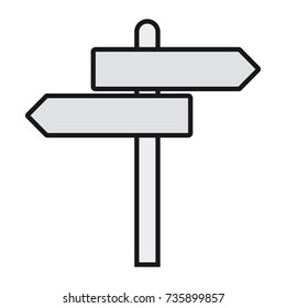 Signpost icon vector, filled flat sign, solid pictogram isolated on white. Guidepost symbol, logo illustration.