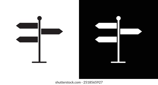 Icono de señalización Ilustración de línea delgada plana de Vector