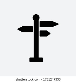 Signpost icon vector flat trendy illustration