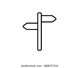 Signpost icon vector and illustration.