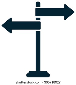 Signpost icon vector Illustration. 