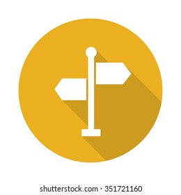 signpost icon. vector illustration 