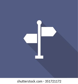 signpost icon. vector illustration 