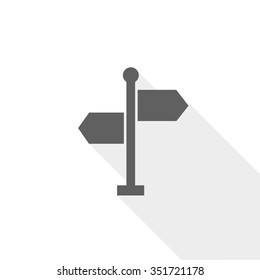 signpost icon. vector illustration 
