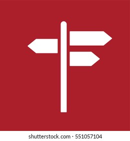 Signpost icon . Vector illustration