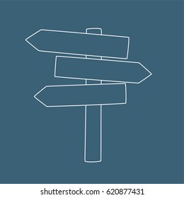 Signpost icon, vector illustration design. Travel icons.