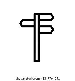 Signpost icon, vector illustration. Flat design style. vector signpost icon illustration isolated on white background, signpost icon Eps10. signpost icons graphic design vector symbols.