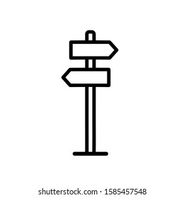 Signpost icon, vector illustration. Flat design style. vector signpost icon illustration isolated on White background, signpost icon Eps10. signpost icons graphic design vector symbols.