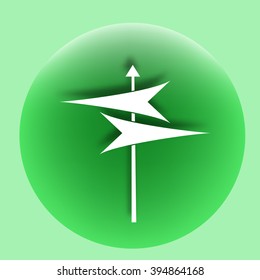 Signpost icon vector illustration. Flat style