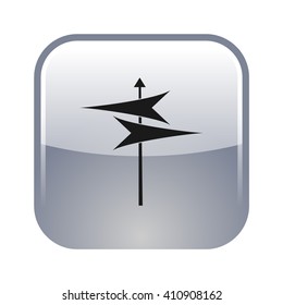 Signpost icon vector illustration. Flat style