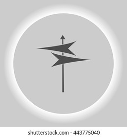 Signpost icon vector illustration. Flat style design