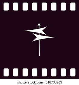 Signpost icon vector illustration. Flat style design