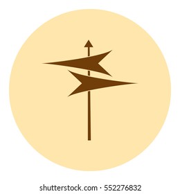 Signpost icon vector illustration. Flat style design
