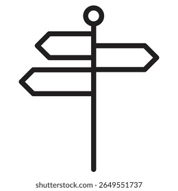 Signo aislado de la Ilustración vectorial del icono de la señal