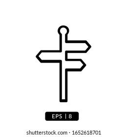 signpost icon vector illustration logo template for many purpose. Isolated on white background.