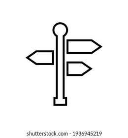 Signpost Icon Vector Illustration. signpost symbol vector
