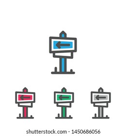Signpost Icon Vector Illustration web
