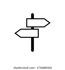 Signpost icon, vector icon isolated