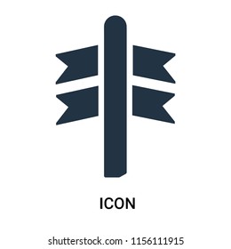 Signpost icon vector isolated on white background, Signpost transparent sign , filled dark user interface icons