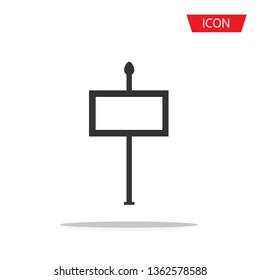 signpost icon vector isolated on white background. 
