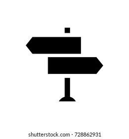 signpost icon vector isolated on white background