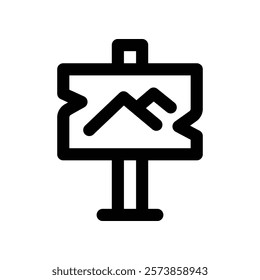 signpost icon. vector line icon for your website, mobile, presentation, and logo design.
