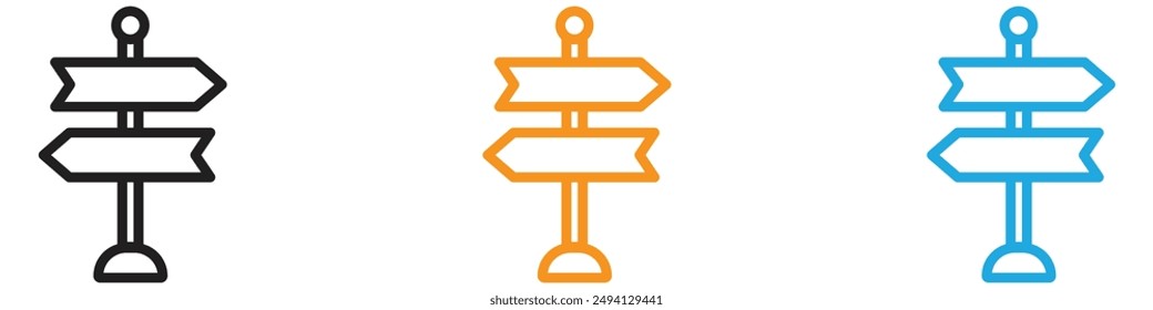 signpost icon vector logo set collection for web app ui