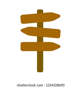 signpost icon vector on white background eps10