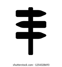signpost icon vector on white background eps10